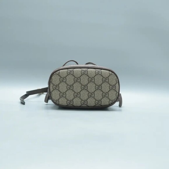 100% Authentic GUCCI  Ophidia Brown Canvas Shoulder Bag 929-101524 - Picture 5 of 12